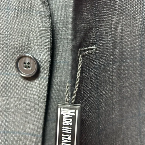 Brooks Brothers Men’s Gray Suit Jacket Blazer 40R Slim Fit Made in Italy NWT